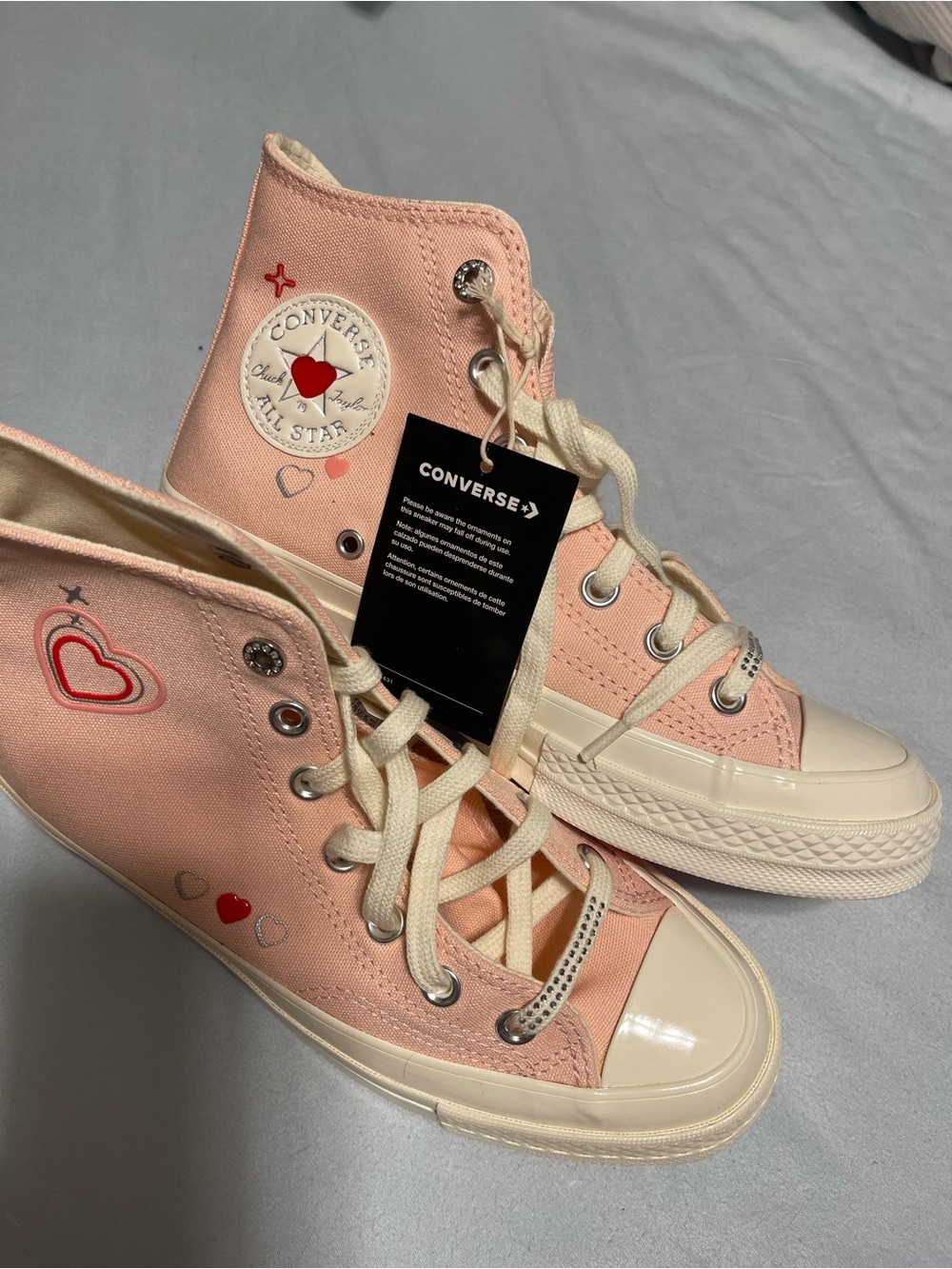 Converse Chuck 70 Hi Sneakers - Pink and Cream